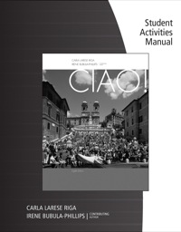 Student Activity Manual for Riga/Phillips' Ciao! (8th Edition) - Image pdf with ocr